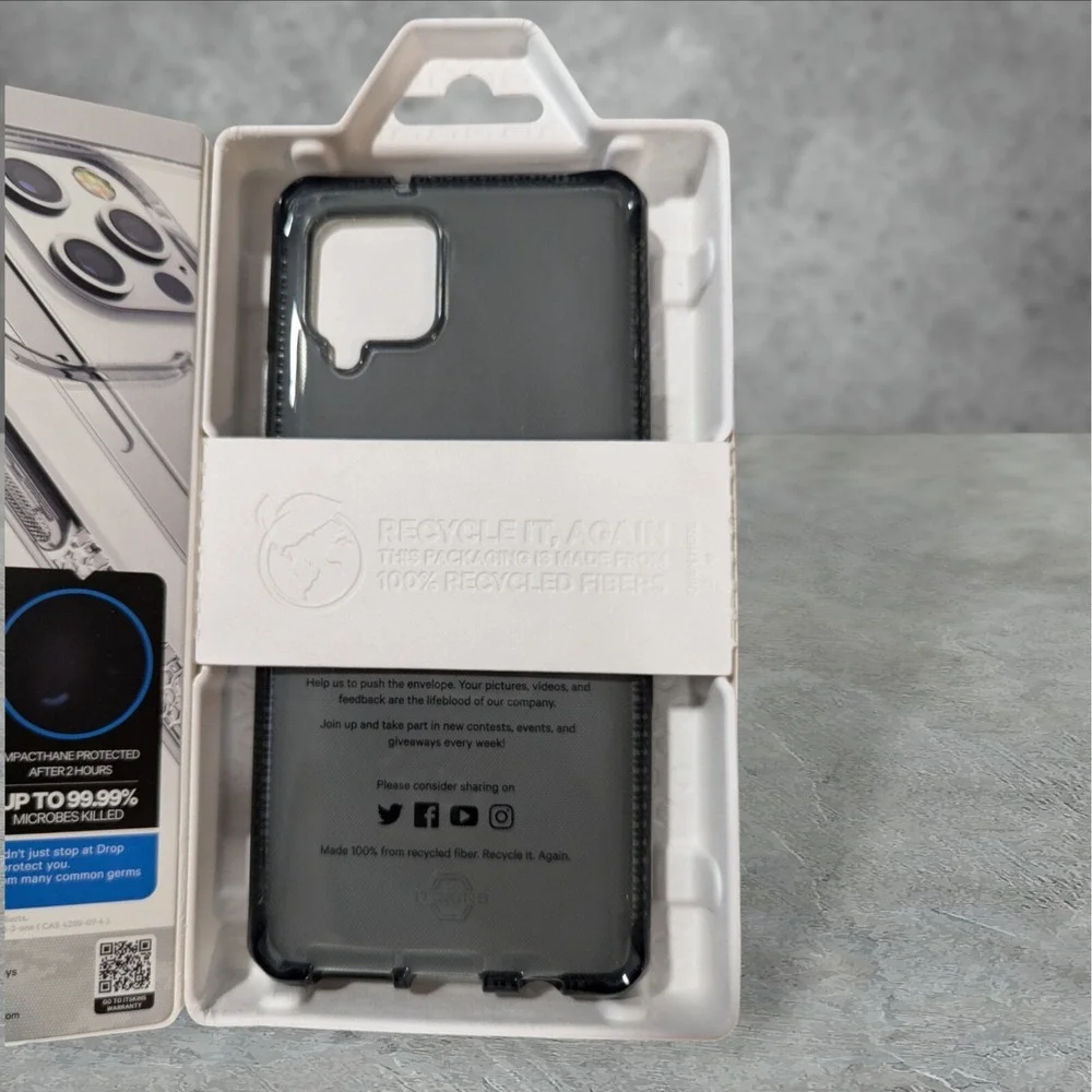 Itskins Spectrum Case for Samsung Galaxy A42 4G/5G Clear Gray See Description T2
